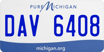 MI license plate DAV6408
