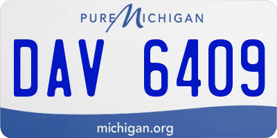 MI license plate DAV6409