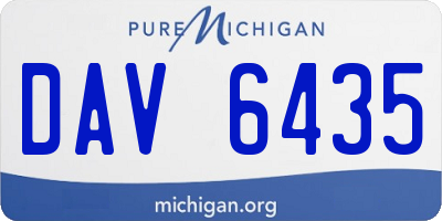 MI license plate DAV6435