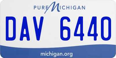MI license plate DAV6440