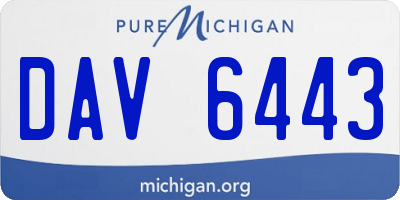 MI license plate DAV6443