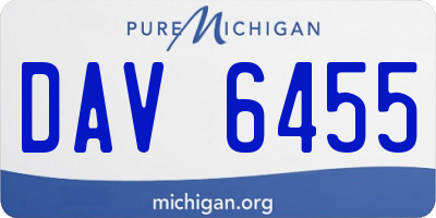 MI license plate DAV6455