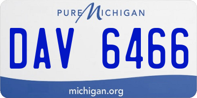 MI license plate DAV6466