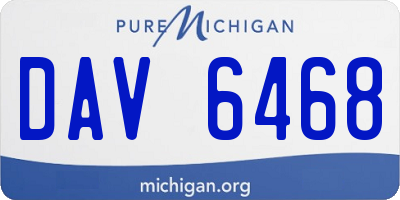 MI license plate DAV6468
