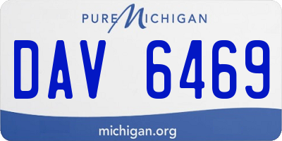 MI license plate DAV6469