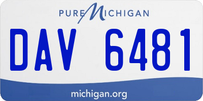MI license plate DAV6481