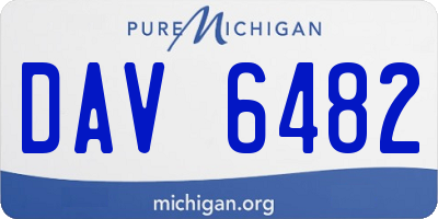 MI license plate DAV6482