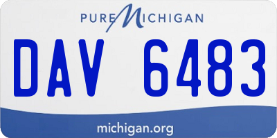 MI license plate DAV6483