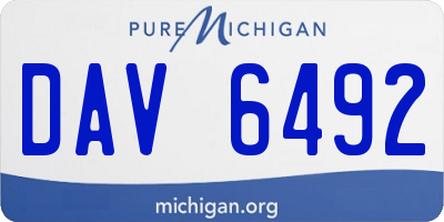 MI license plate DAV6492