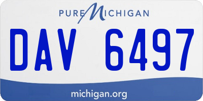 MI license plate DAV6497