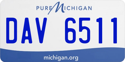 MI license plate DAV6511