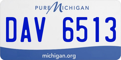 MI license plate DAV6513