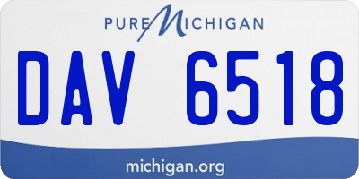MI license plate DAV6518