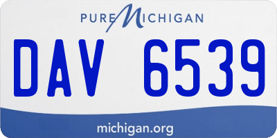 MI license plate DAV6539