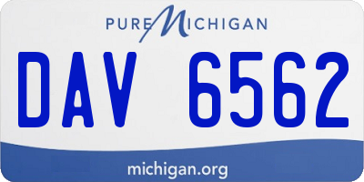 MI license plate DAV6562
