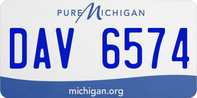 MI license plate DAV6574