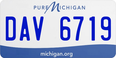 MI license plate DAV6719