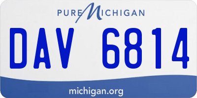 MI license plate DAV6814