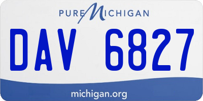 MI license plate DAV6827