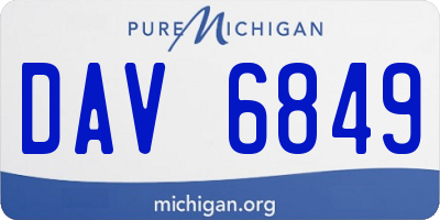 MI license plate DAV6849