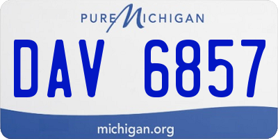 MI license plate DAV6857