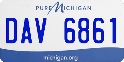 MI license plate DAV6861