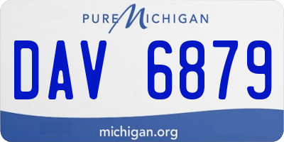 MI license plate DAV6879