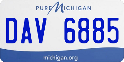 MI license plate DAV6885
