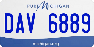 MI license plate DAV6889