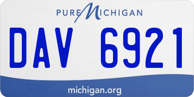 MI license plate DAV6921
