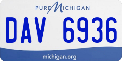 MI license plate DAV6936