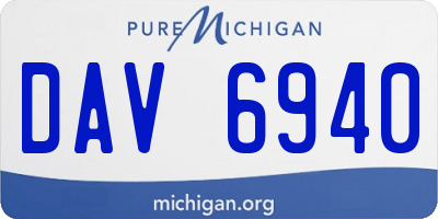MI license plate DAV6940
