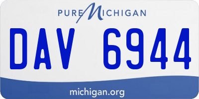 MI license plate DAV6944