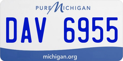MI license plate DAV6955