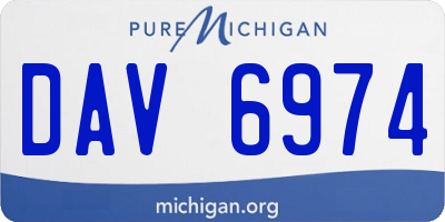 MI license plate DAV6974