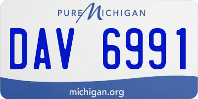 MI license plate DAV6991