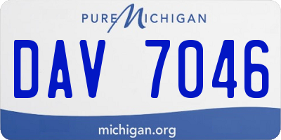 MI license plate DAV7046