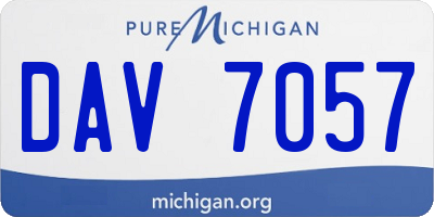 MI license plate DAV7057