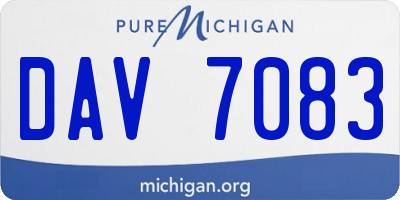 MI license plate DAV7083