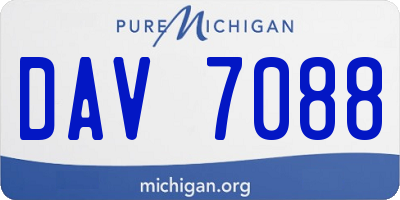 MI license plate DAV7088
