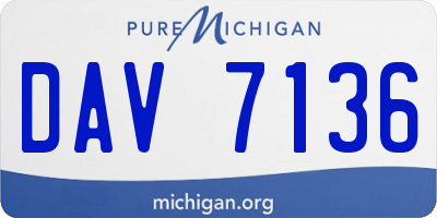 MI license plate DAV7136