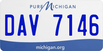 MI license plate DAV7146