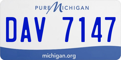 MI license plate DAV7147