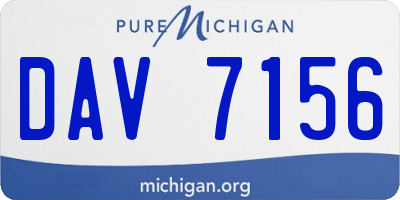 MI license plate DAV7156