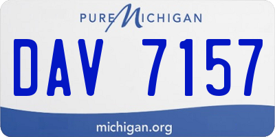 MI license plate DAV7157