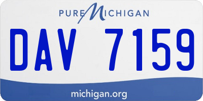 MI license plate DAV7159