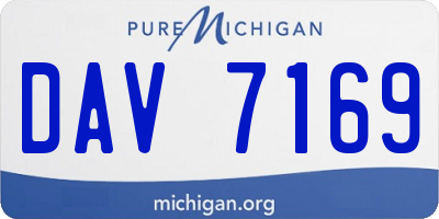 MI license plate DAV7169