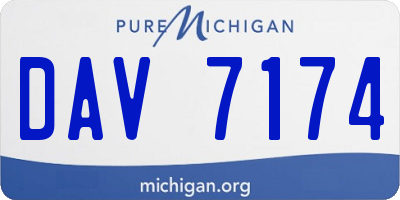 MI license plate DAV7174