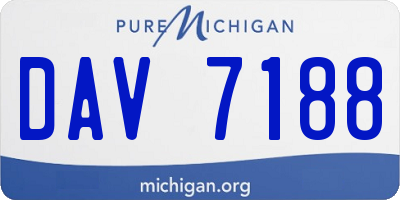 MI license plate DAV7188