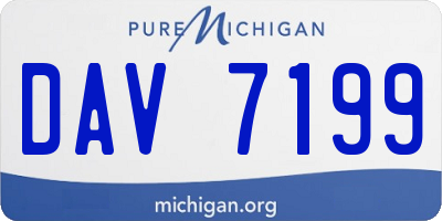 MI license plate DAV7199